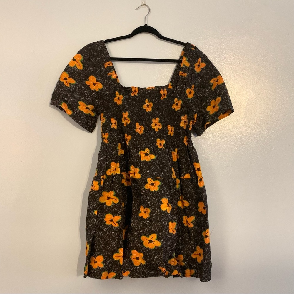 Collusion Floral Smock Babydoll Dress Size 12